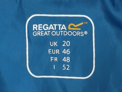 Mens UK Size 20 Plus Regatta Blue Puffer Jacket