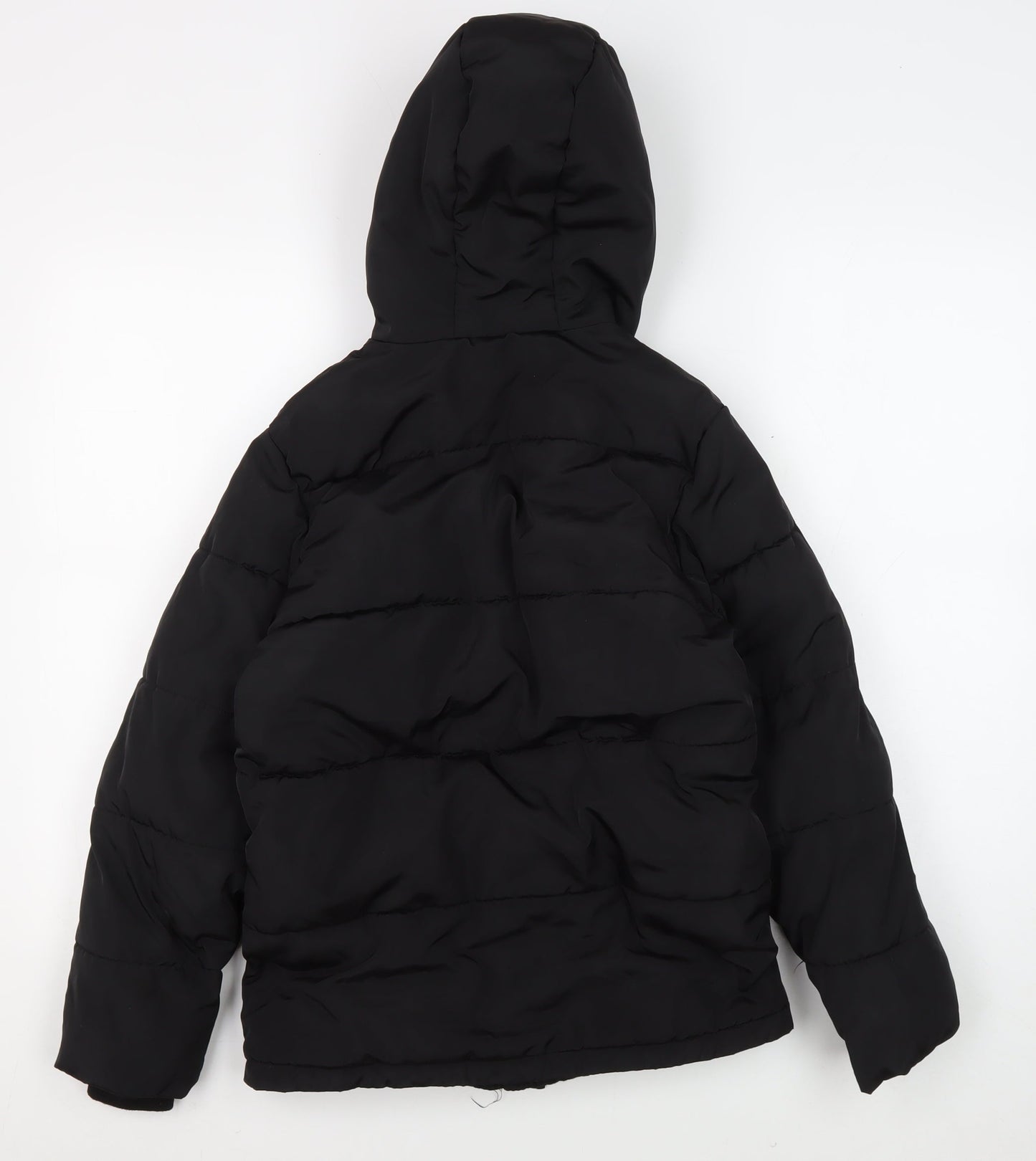 Lyle & Scott Boys Black Puffer Jacket 9-10 Years Hooded