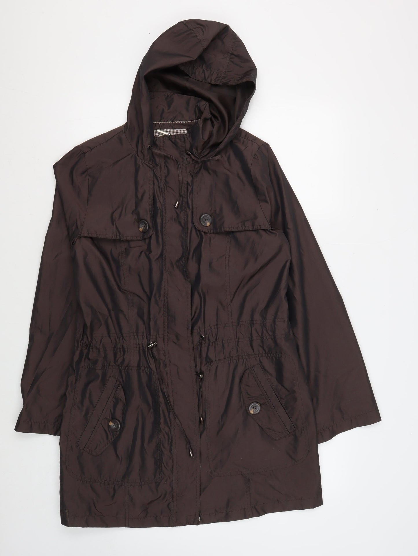 Womens UK Size 12 Debenhams Brown Parka Coat