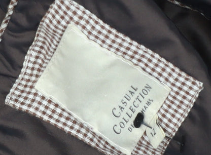 Womens UK Size 12 Debenhams Brown Parka Coat