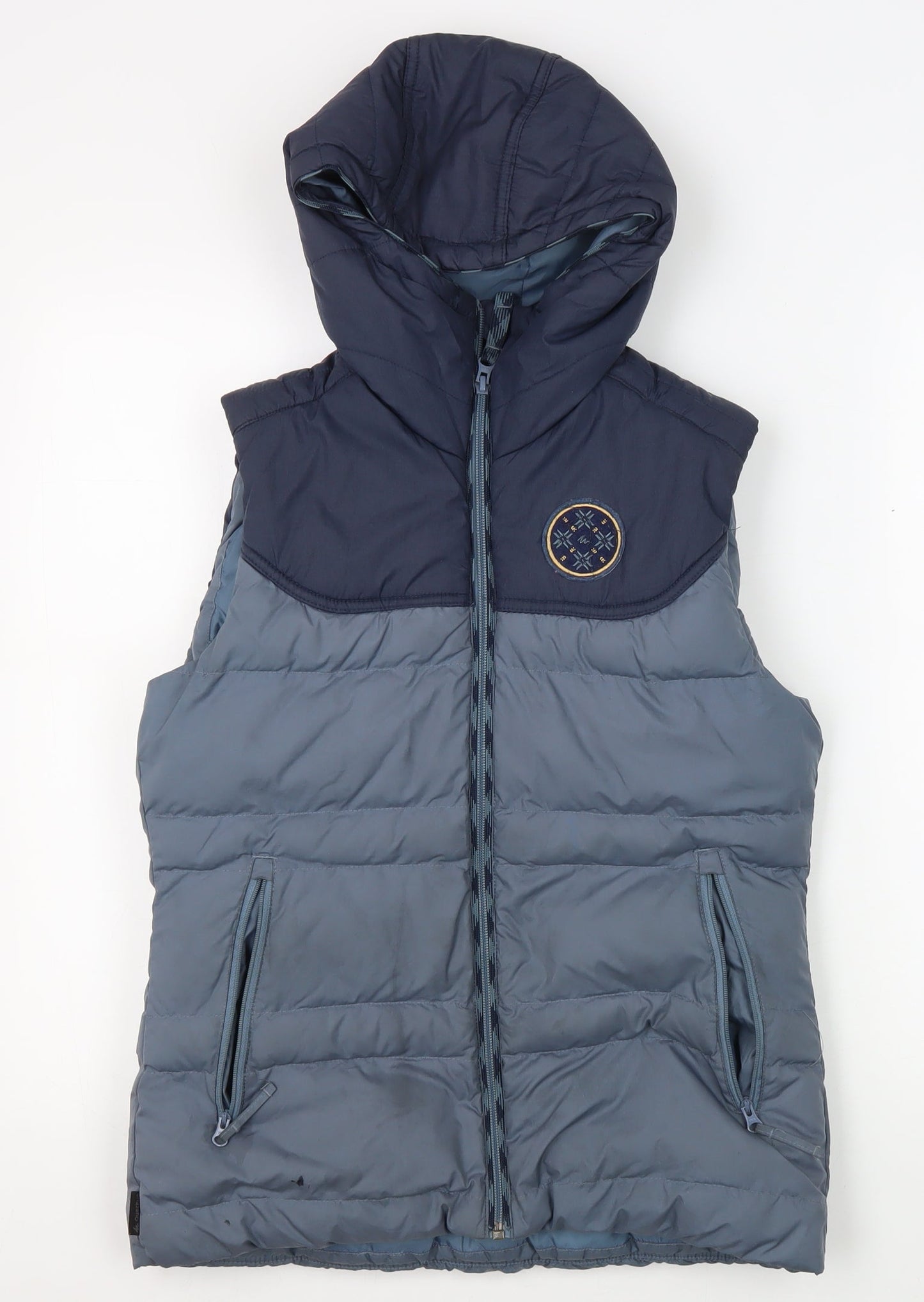 Womens UK Size 2XS DECATHLON Blue Puffer Jacket