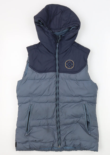 Womens UK Size 2XS DECATHLON Blue Puffer Jacket