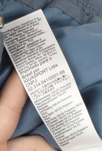 Womens UK Size 2XS DECATHLON Blue Puffer Jacket