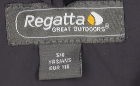 Regatta Boys Blue Hooded Parka Jacket 5-6Y Durable and Stylish