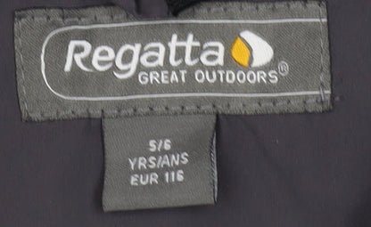 Regatta Boys Blue Hooded Parka Jacket 5-6Y Durable and Stylish