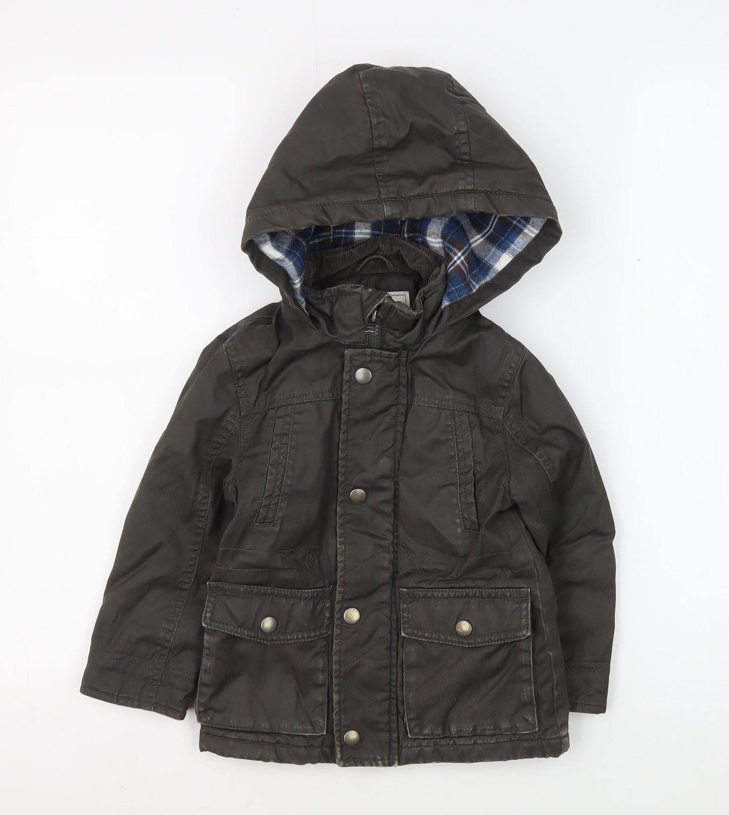 Marks and Spencer Boys Green Parka Jacket 2-3 Years