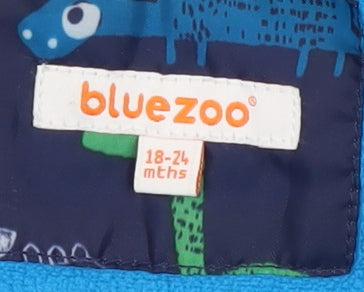 Bluezoo Unisex Dinosaur Rain Coat Blue 18-24 Mths