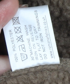 Roman Originals Women's Brown Hooded Cape M