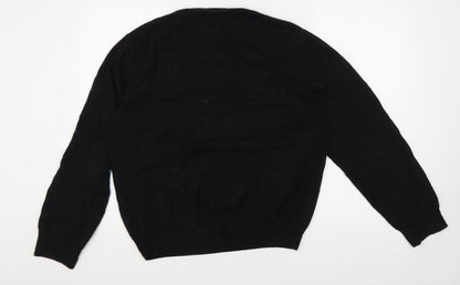 Chaps Men's Black Medium Crew Neck Pullover Jumper