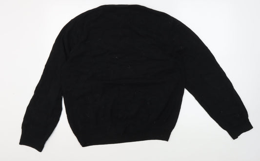 Chaps Men's Black Medium Crew Neck Pullover Jumper