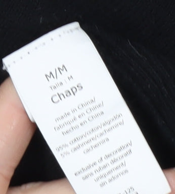 Chaps Men's Black Medium Crew Neck Pullover Jumper
