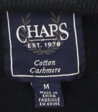 Chaps Men's Black Medium Crew Neck Pullover Jumper