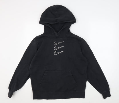 Nike Women's Black Hoodie, Size S, Logo Accent