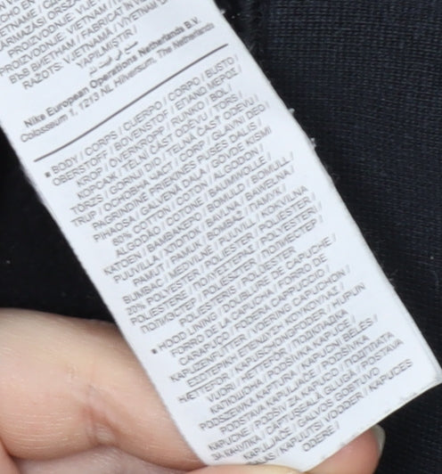 Nike Women's Black Hoodie, Size S, Logo Accent