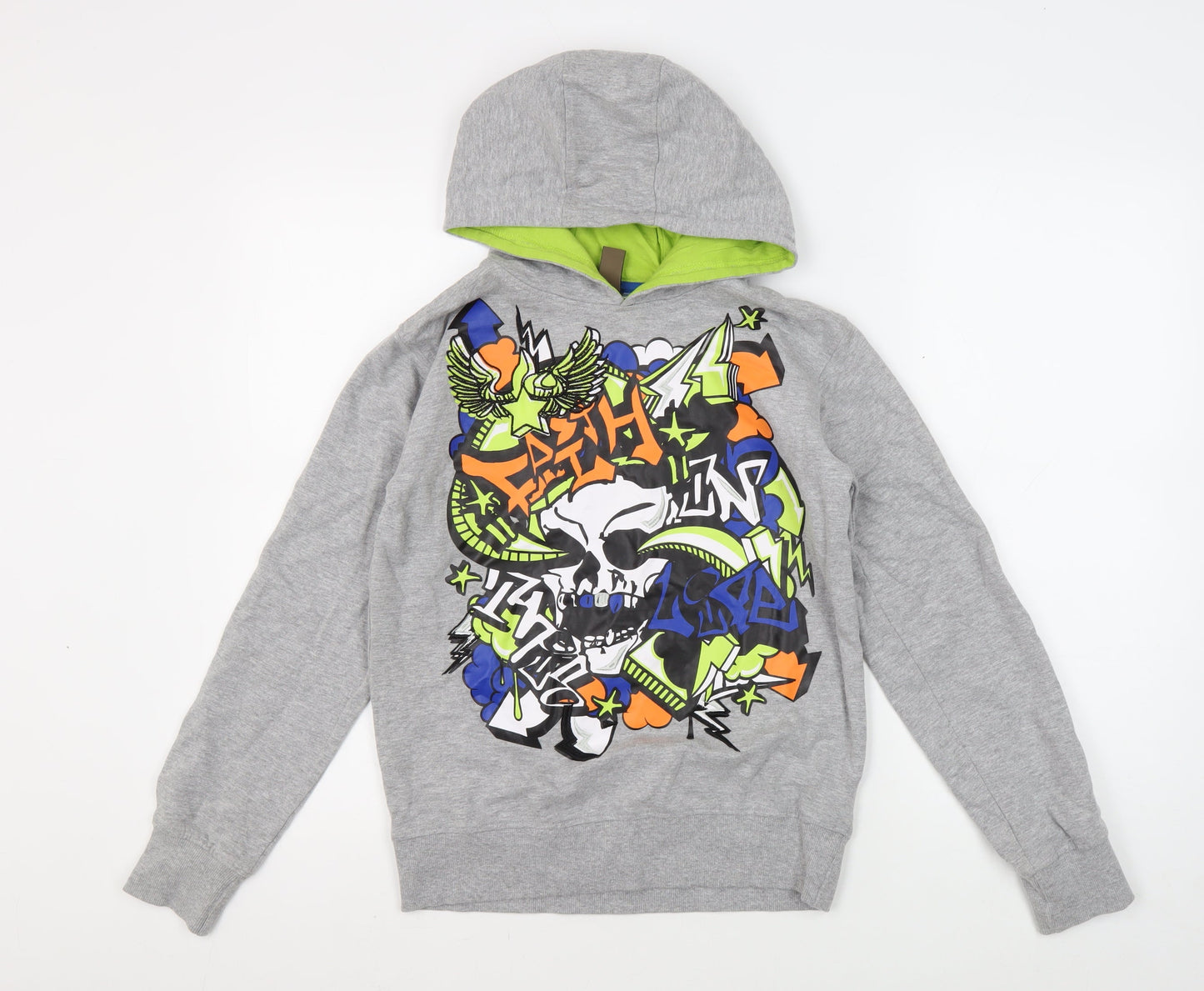 Urban Outlaws Boys Grey Graphic Print Hoodie 11-12 Years