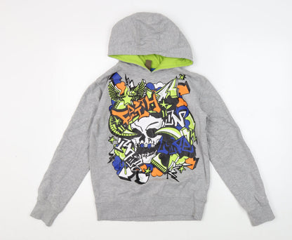 Urban Outlaws Boys Grey Graphic Print Hoodie 11-12 Years