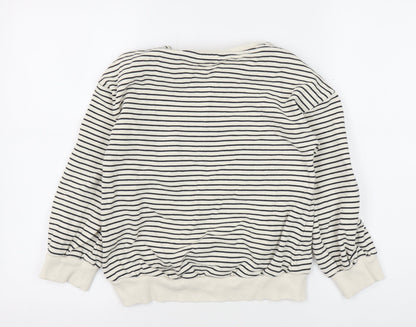 Next Girls Striped Cherry Sweatshirt, Multicoloured, 10Y