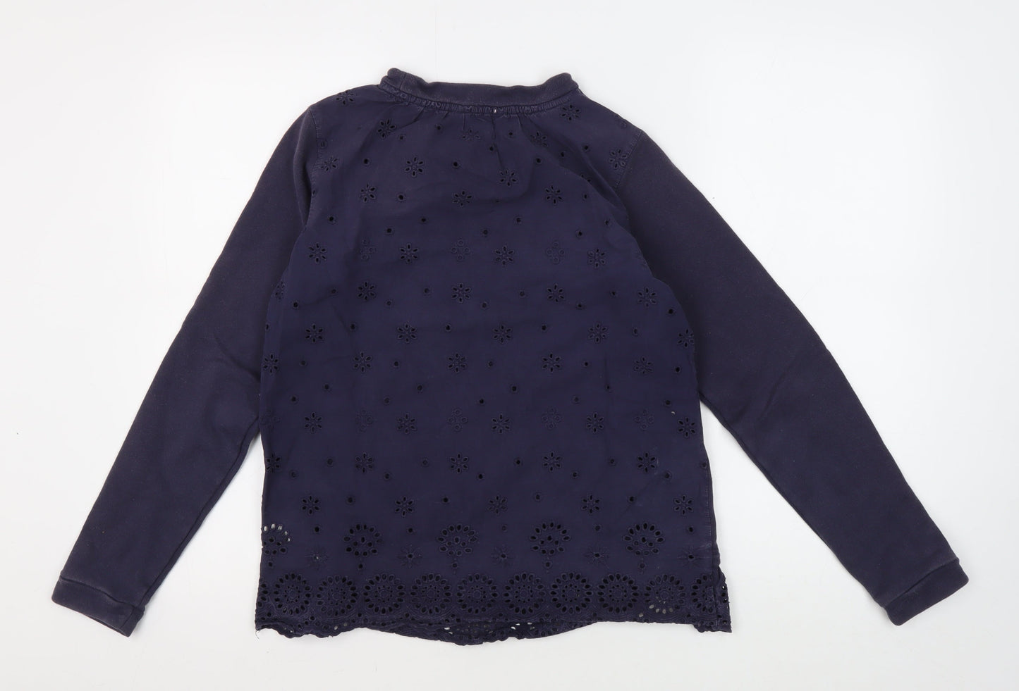 Joules Girls Blue Embr Sweatshirt, Size 6, Long Sleeve
