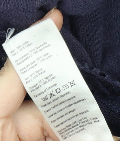 Joules Girls Blue Embr Sweatshirt, Size 6, Long Sleeve