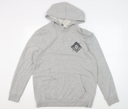 Topman Men's Grey Pullover Hoodie, L, Stylish & Comfy
