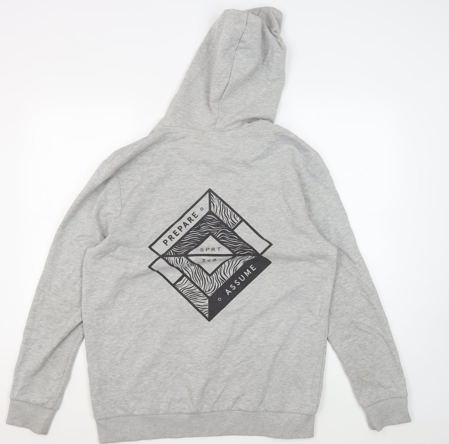 Topman Men's Grey Pullover Hoodie, L, Stylish & Comfy