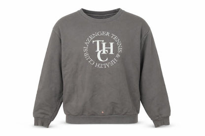 Front view of Slazenger Grey unisex crew neck sweatshirt, size 10