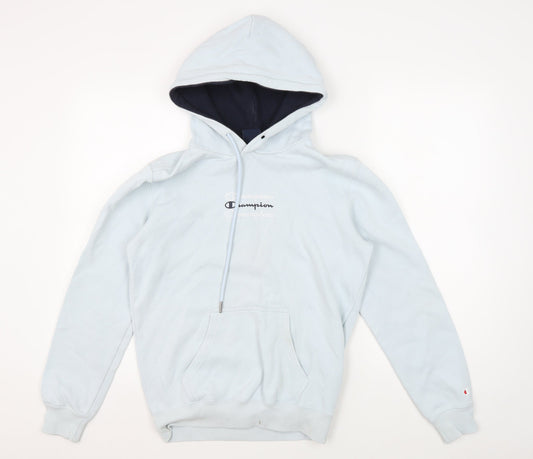 Additional front view of Champion Blue unisex xs pullover hoodie