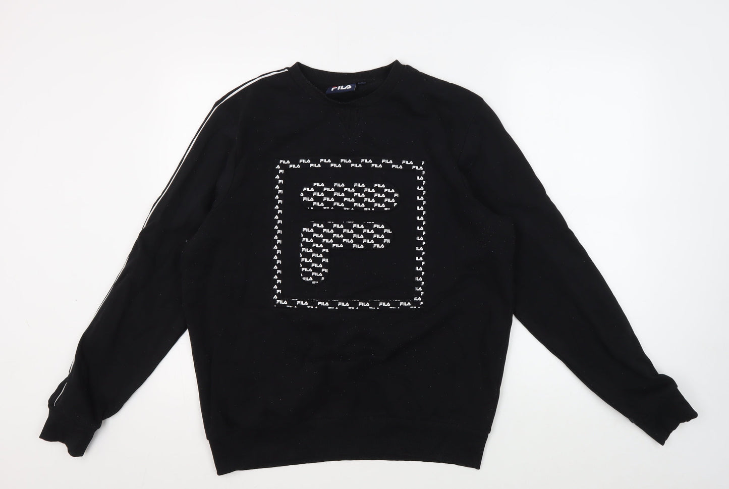 Mens UK Size M FILA Black Pullover Sweatshirt
