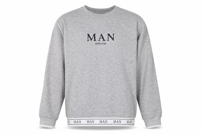 Mens UK Size L boohooMAN Grey Pullover Sweatshirt