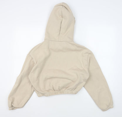 Zara Women's Beige Pullover Hoodie Size 12 Casual