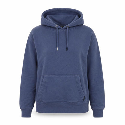Front view of Hollister Blue unisex pullover hoodie xs