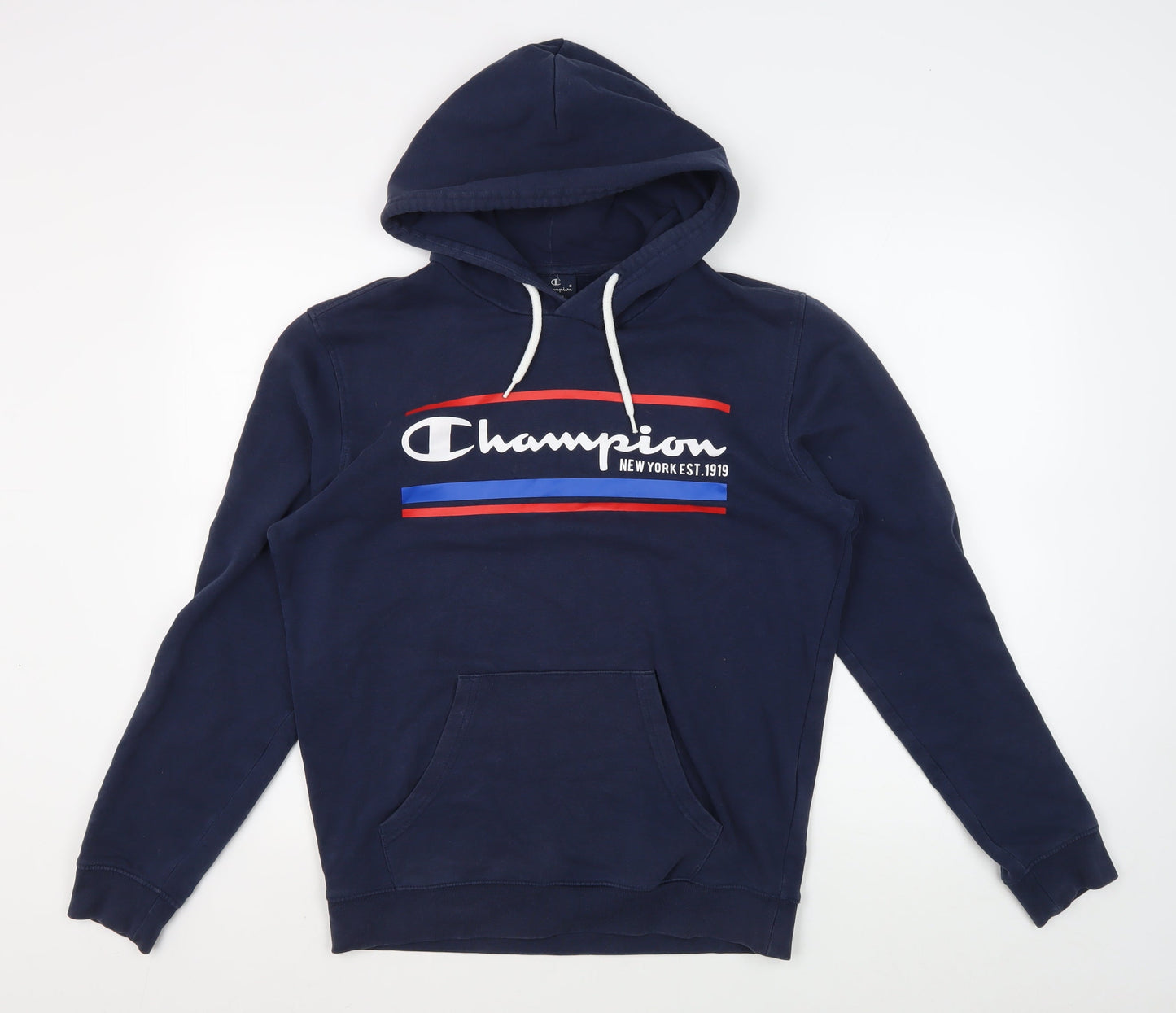 Mens UK Size S Champion Blue Pullover Hoodie
