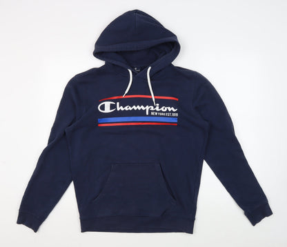 Mens UK Size S Champion Blue Pullover Hoodie