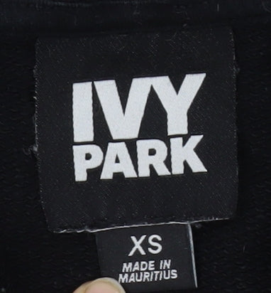 Unisex Adults UK Size XS IVY PARK Black Pullover Hoodie