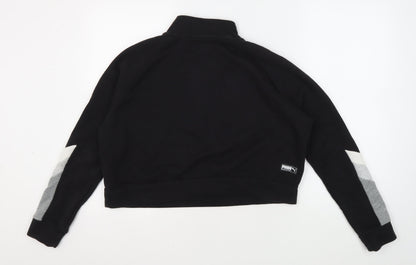 Puma Women's Black XS 1/4 Zip Sweatshirt Pullover