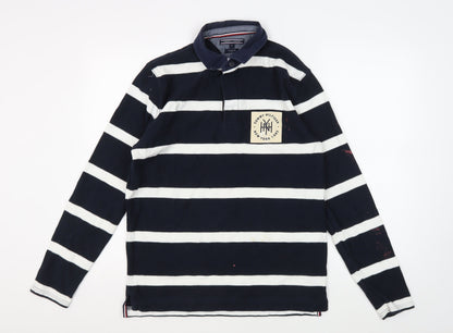 Tommy Hilfiger Men's Blue Stripe Polo M