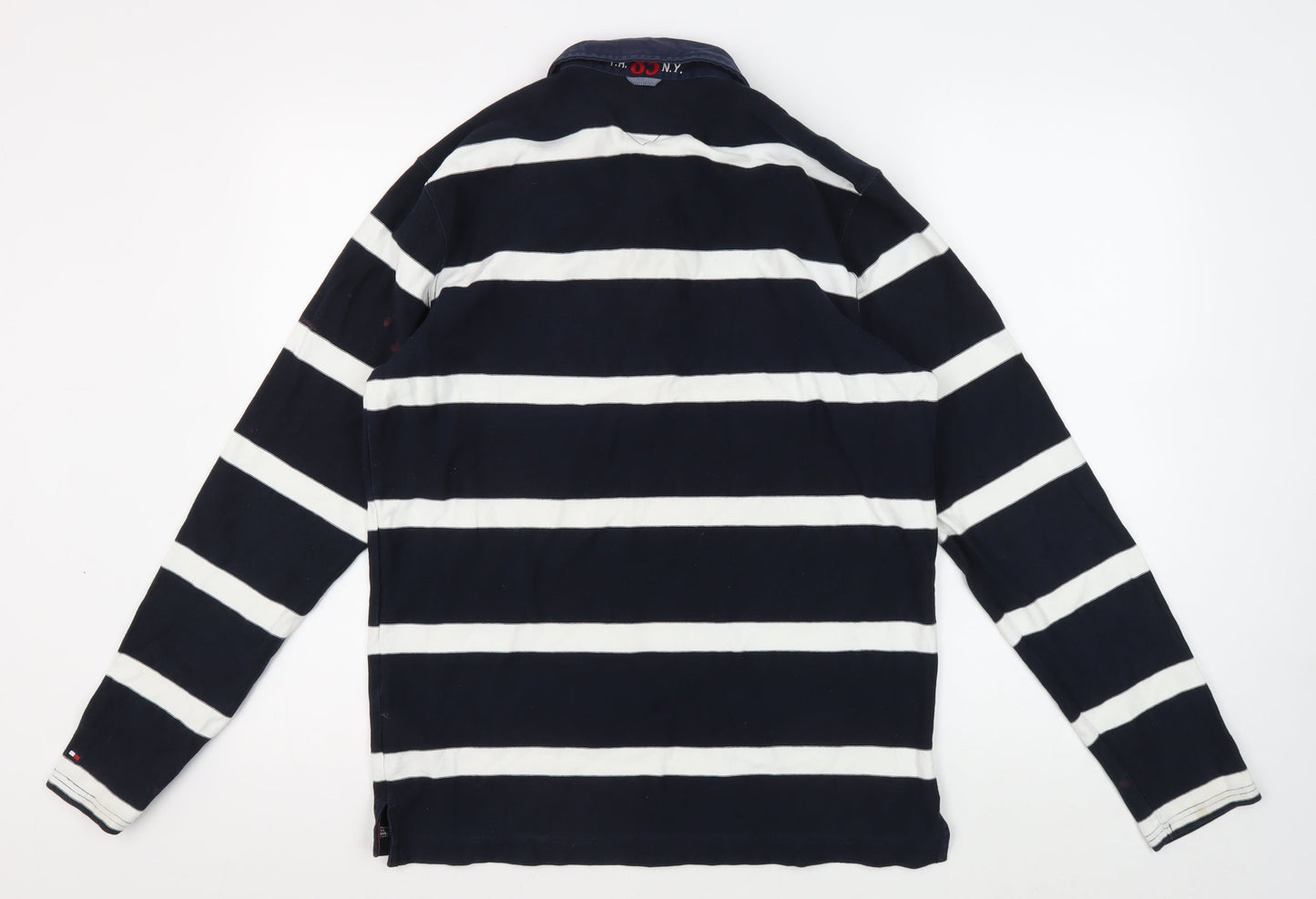 Tommy Hilfiger Men's Blue Stripe Polo M