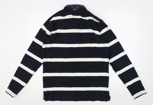 Tommy Hilfiger Men's Blue Stripe Polo M