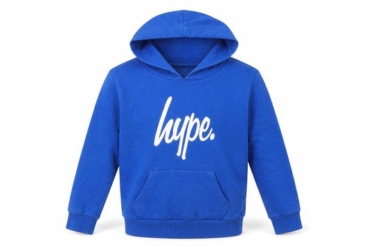 Hype Boys Blue Pullover Hoodie, 9-10 Years, Logo, Casual Wear