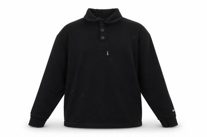 Mens UK Size XS ASOS DESIGN Black Henley Sweatshirt