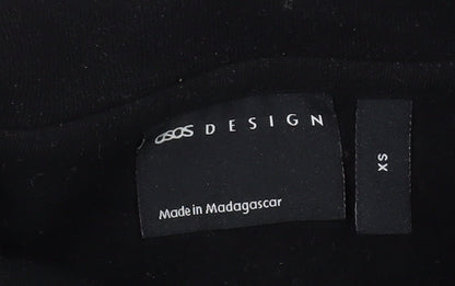 Mens UK Size XS ASOS DESIGN Black Henley Sweatshirt