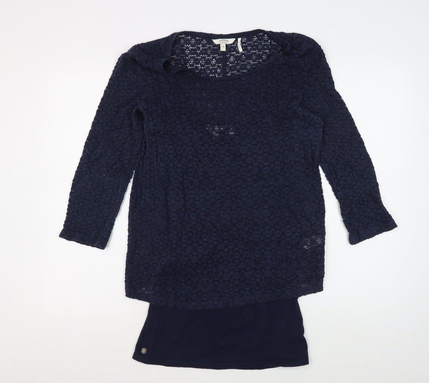 FatFace Women's Blue Crochet Camisole Blouse Size 10