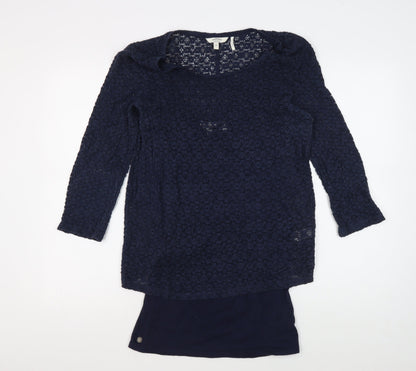 FatFace Women's Blue Crochet Camisole Blouse Size 10