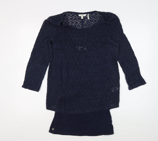 FatFace Women's Blue Crochet Camisole Blouse Size 10