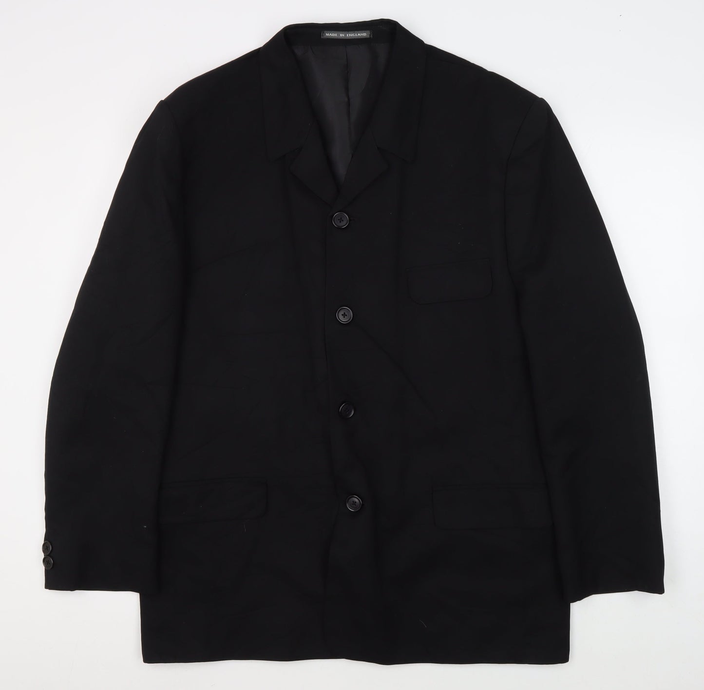 Mens UK Size 42 Jeff Banks Regular Black Suit Jacket