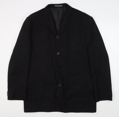 Mens UK Size 42 Jeff Banks Regular Black Suit Jacket