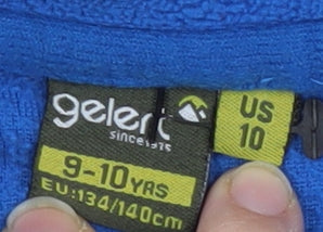 Gelert Boys Blue Basic Jacket, Size 9-10 Years, Full Zip