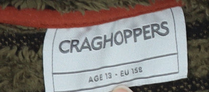 Craghoppers Boys Green Striped Fleece Sweatshirt 13