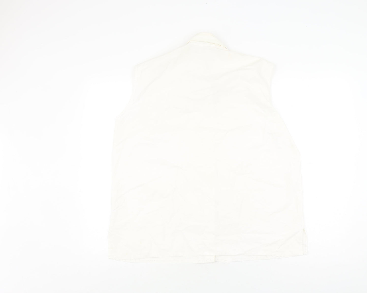 Golden Falcon Women's Ivory Sleeveless Button-Up 2XL