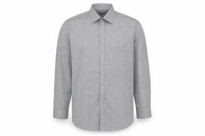 Marks and Spencer Men's Black Striped Slim Fit Shirt
